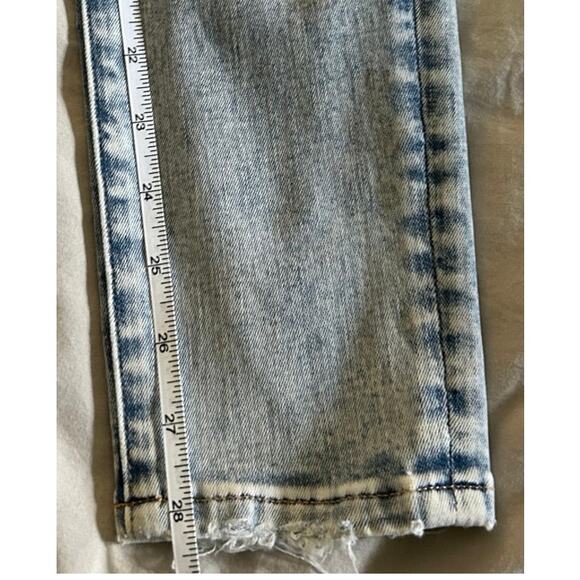New Revolve Pistola Aline Jean Mid Rise Distressed Skinny Blue Acid Wash Sz 26 - Picture 7 of 9